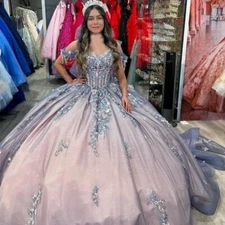 Sweet 15 Quinceanera Dresses With Big Bow Vestidos De XV Años Party Ball Gowns