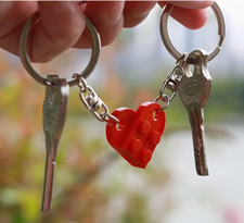 Heart Block Keychain Set