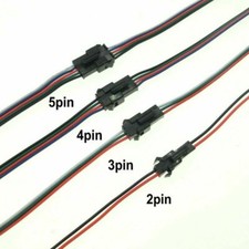 2pin 3pin 4pin 5pin Male And Female 22AWG JST SM Connector Plug Cable Adapter US