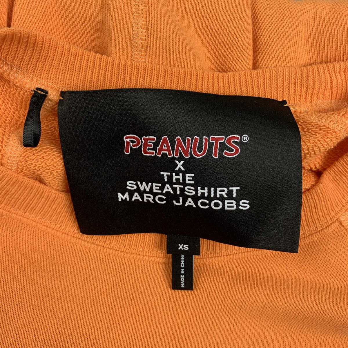 MARC JACOBS ピーナッツトレーナー MARC JACOBS x PEANUTS Size XS Orange Black Graphic Cotton