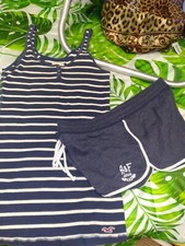 ABERCROMBIE  FITCH VINTAGE SET LOW GYM SHORTS AND HOLLISTER TANK SZ.L EUC RARE