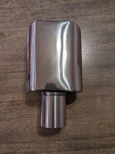 New Stainless Steel Exhaust Tip Universal Polished 1 Piece Oval Rolled Pair