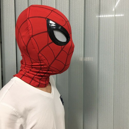 Cattoys 1:1 Spiderman Helmet Wearable Mask Prop Cosplay Remote Control Eyes New - Picture 7 of 12