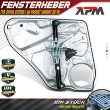 Fensterheber Komplett Metallplatte hinten rechts für VW Passat Variant 3B Skoda