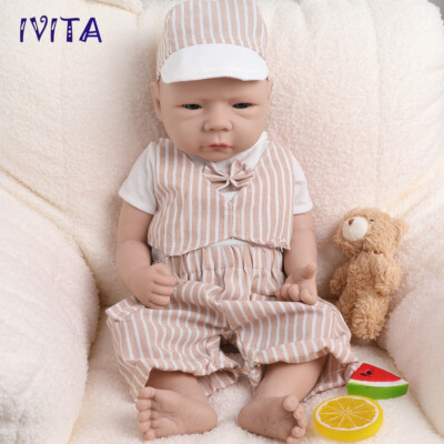 Lifelike Reborn Baby 18'' Full Body Silicone Boy Doll Prematur Xmas Gifts