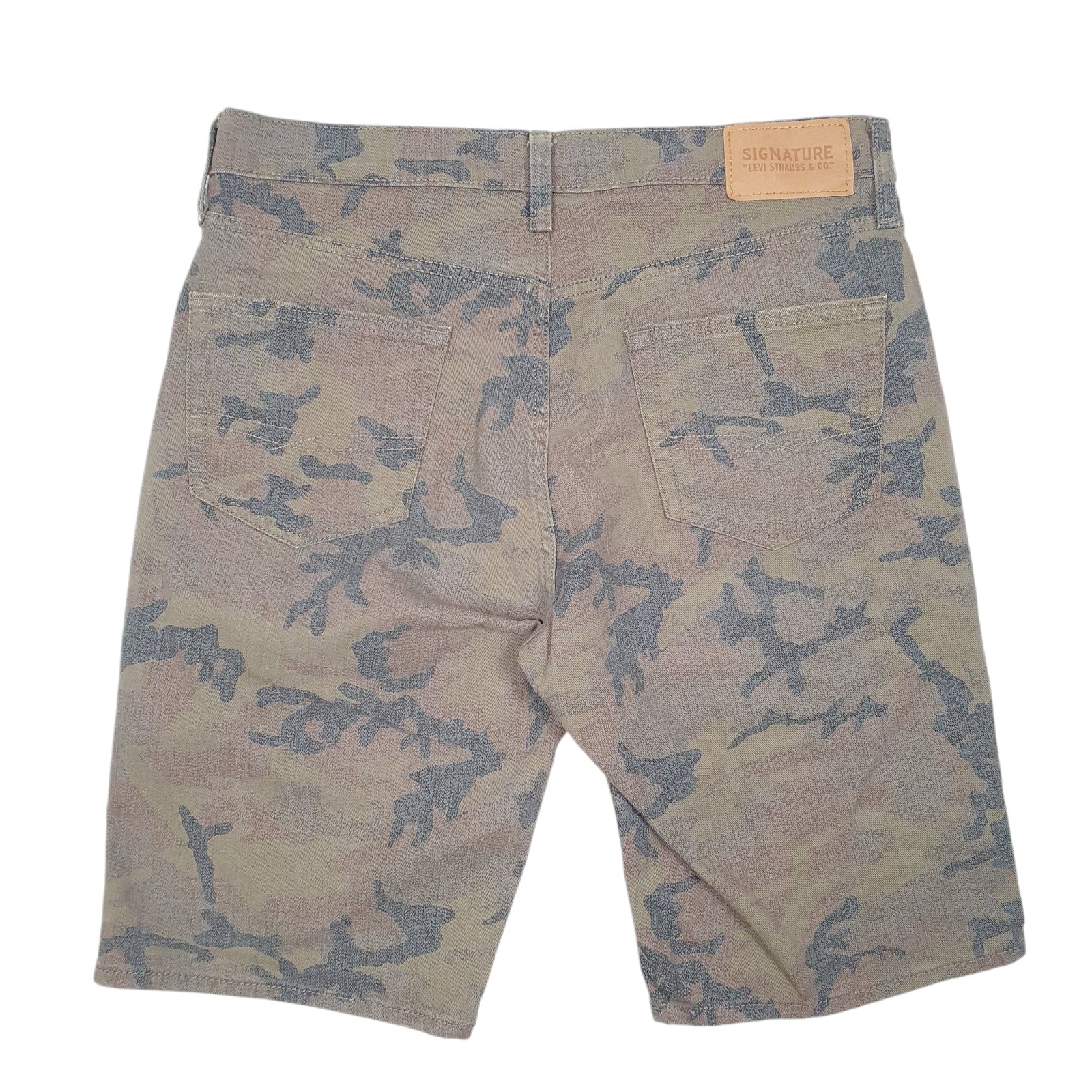 LEVIS Denim Jeans Jorts Camouflage Camo Regular Khaki Denim Jeans Shorts W32 image 3