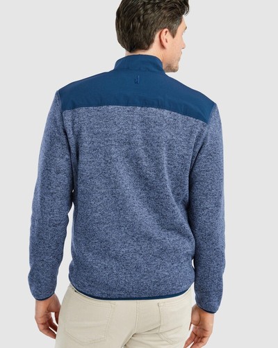 Johnnie O - Men's Arlo Full Zip Fleece Jacket - Indigo - NWT - Size L - Picture 6 of 7