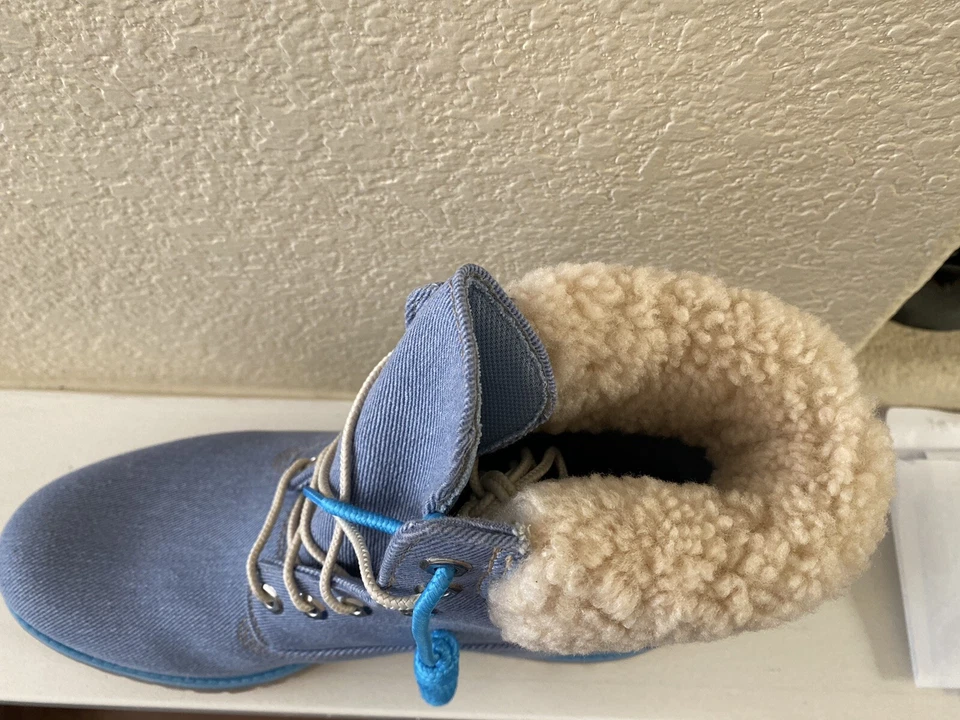 Timberland Botas de mezclilla Just Don 6 pulgadas Bota premium Azul Denim Niños Talla 4 EE. UU. Foto 4 de 4