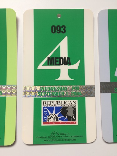 2004 Republican National Convention Green Media Credential Set George W. Bush - Picture 5 of 7