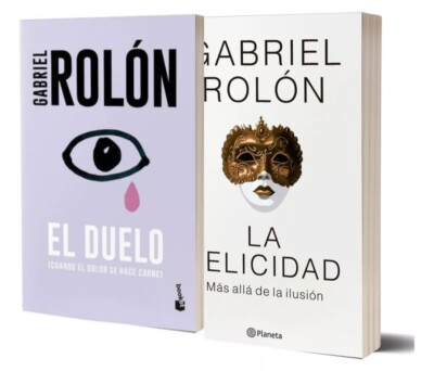 LA FELICIDAD  Y EL DUELO BOOKET 2 LIBROS DE GABRIEL ROLON EN ESPAÑOL 