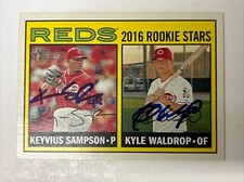 Kyle Waldrop & Keyvius Sampson Autographed 2016 Topps Heritage #164 IP N781
