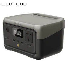 EcoFlow River 2 Power Station 600W Max 256Wh LiFePO4 Portable Solar Generator