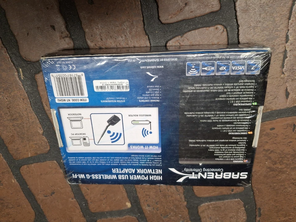 Adaptador de red Sabrent USB de alta potencia inalámbrico-G Wi-Fi Foto 2 de 2