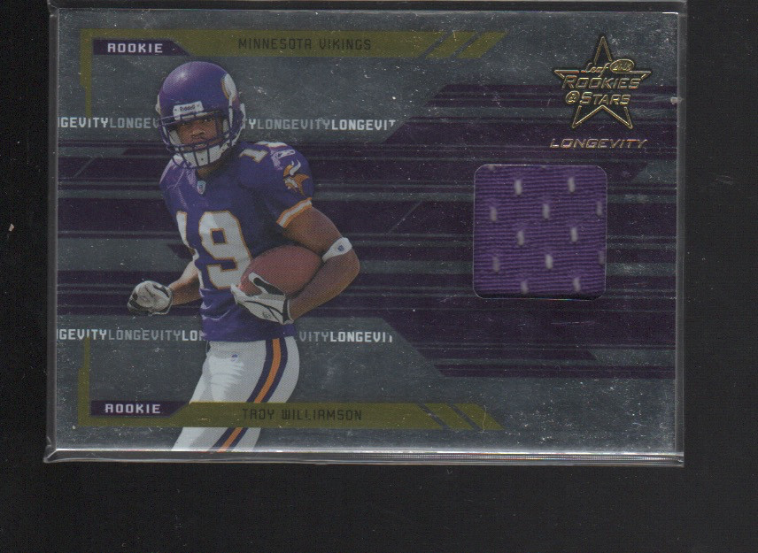 TROY WILLIAMSON 2005 LEAF ROOKIES & STARS  LONGEVITY ROOKIE JERSEY CARD #277/299