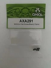 AXIAL RACING RC AXA291 M4x4mm Set Screws (Black) (10pcs) NEW