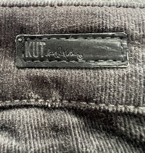 Kut From The Kloth Diana Skinny Black Corduroy Pants Size 4 Stretch $99 EUC! - Picture 6 of 19