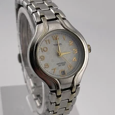 Timex Indiglo Watch Womens 24mm Case Date Quartz Analog Bracelet Band