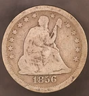 1856 SEATED LIBERTY QUARTER-FRESH FROM AN OLD COLLECTION-LOT AA-6722
