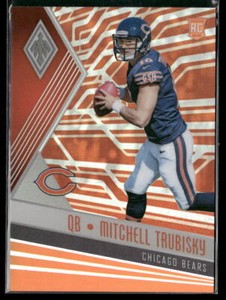2017 Panini Phoenix Mitchell Trubisky #102 Orange Prizm /99 Rookie RC Bears