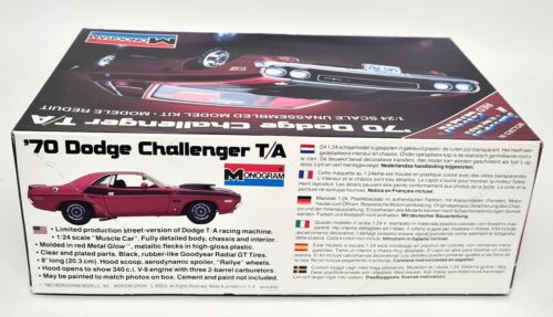 Monogram 1/24 Dodge Challenger T/A 1970 Muscle Car Plastic Model Car Kit - Picture 2 of 6