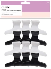 Diane Large Butterfly Clamps for Sectioning, Haircutting, Blow Drying, Butterfly