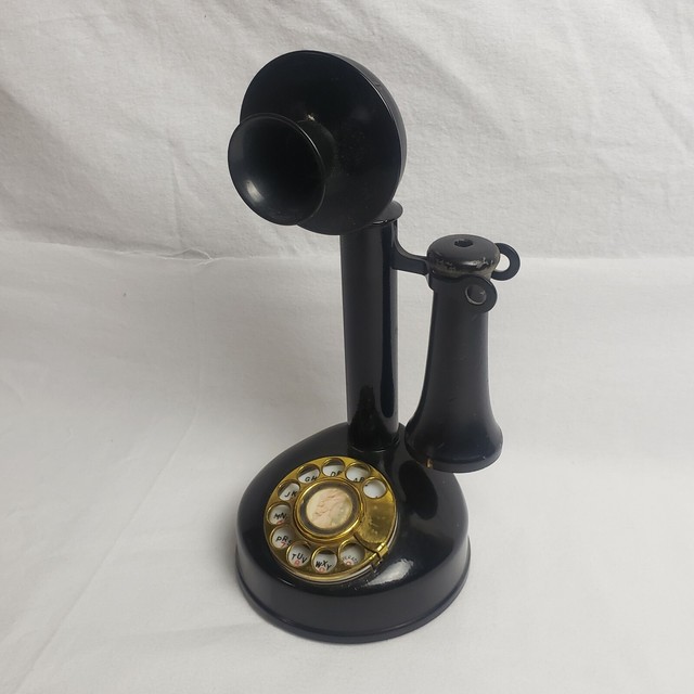 Antique Candlestick Telephone Black Original Rare | eBay