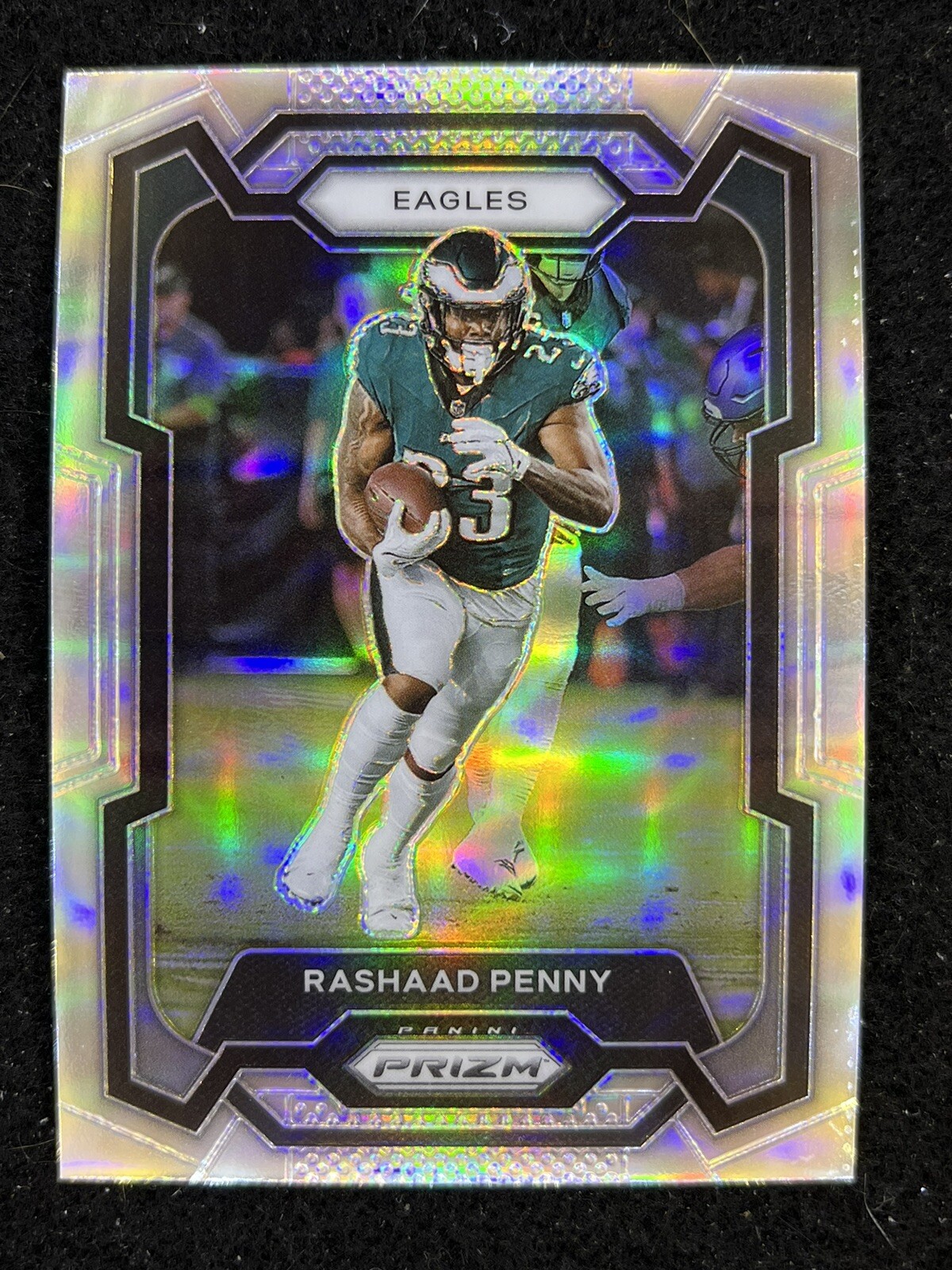 2023 PRIZM- SILVER PARALLEL- RASHAAD PENNY #242 EAGLES