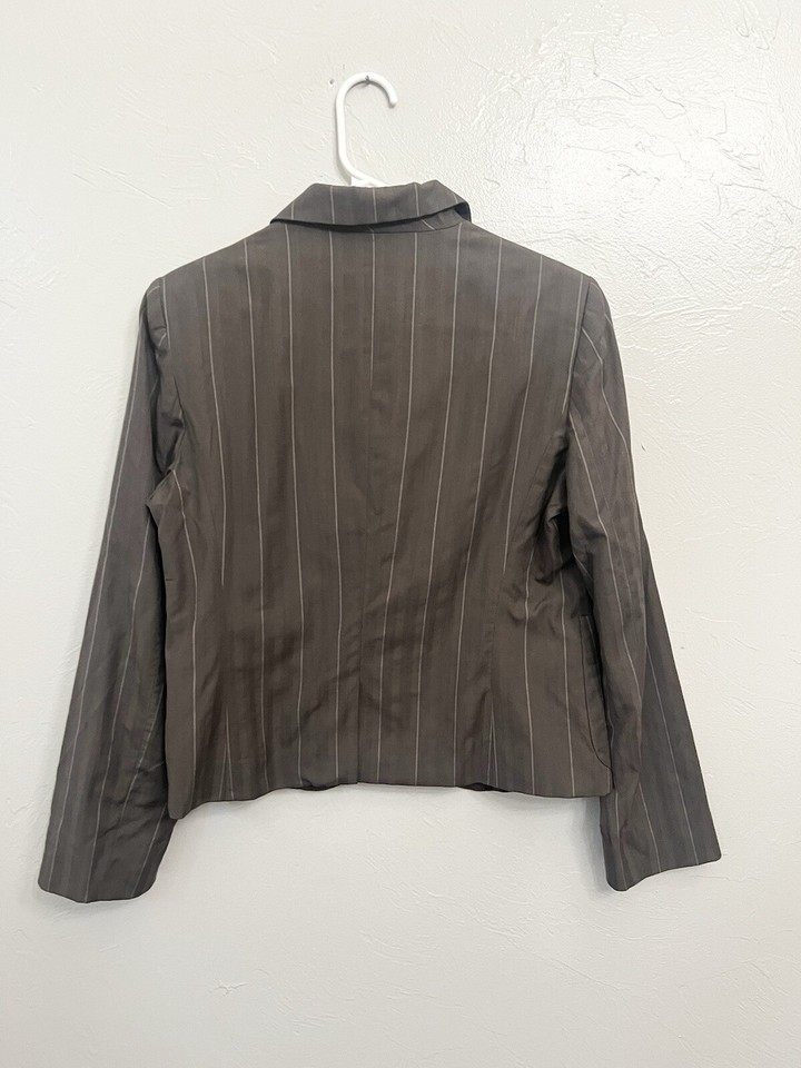 SEE by CHLOE (Chloé) Women's Brown Window Pane Blazer Jacket Size 44 8