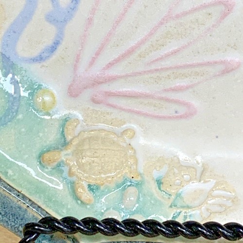 Studio Pottery Serving Plate Turtles Signed Burrow ‘96 - Picture 3 of 7
