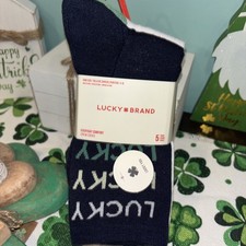 NIP Lucky Brand Everyday Comfort Crew Socks 5 in Package Women's 4-10
