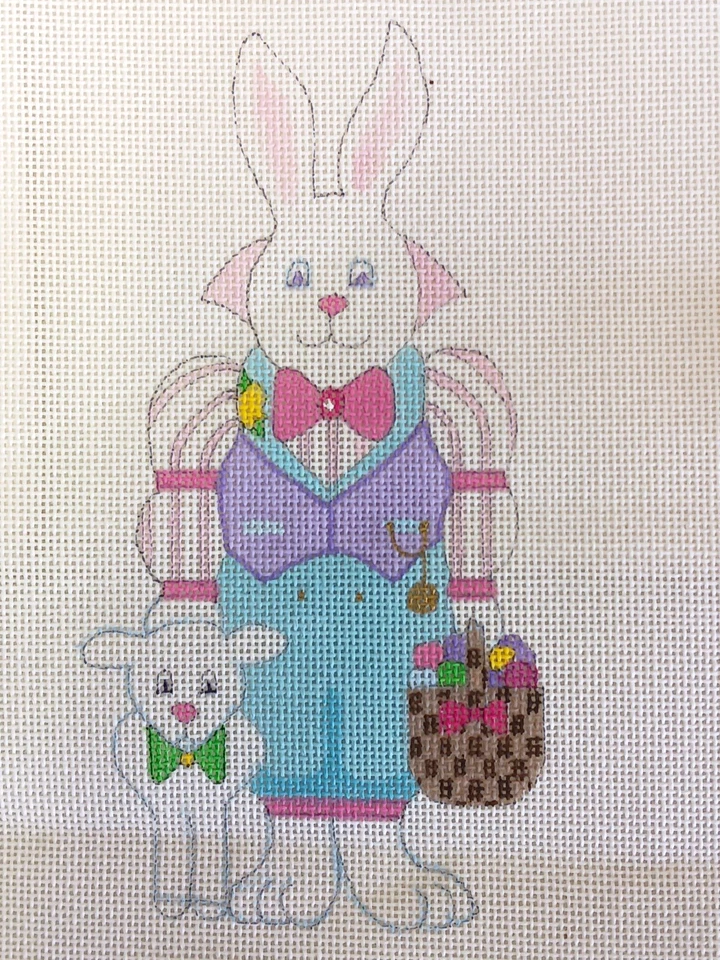 RARO!  Lote de 10 piezas CESTAS DE PASCUA Y HUEVOS - LIENZOS PINTADOS A MANO PUNTA DE AGUJA - 18m  Foto 4 de 4