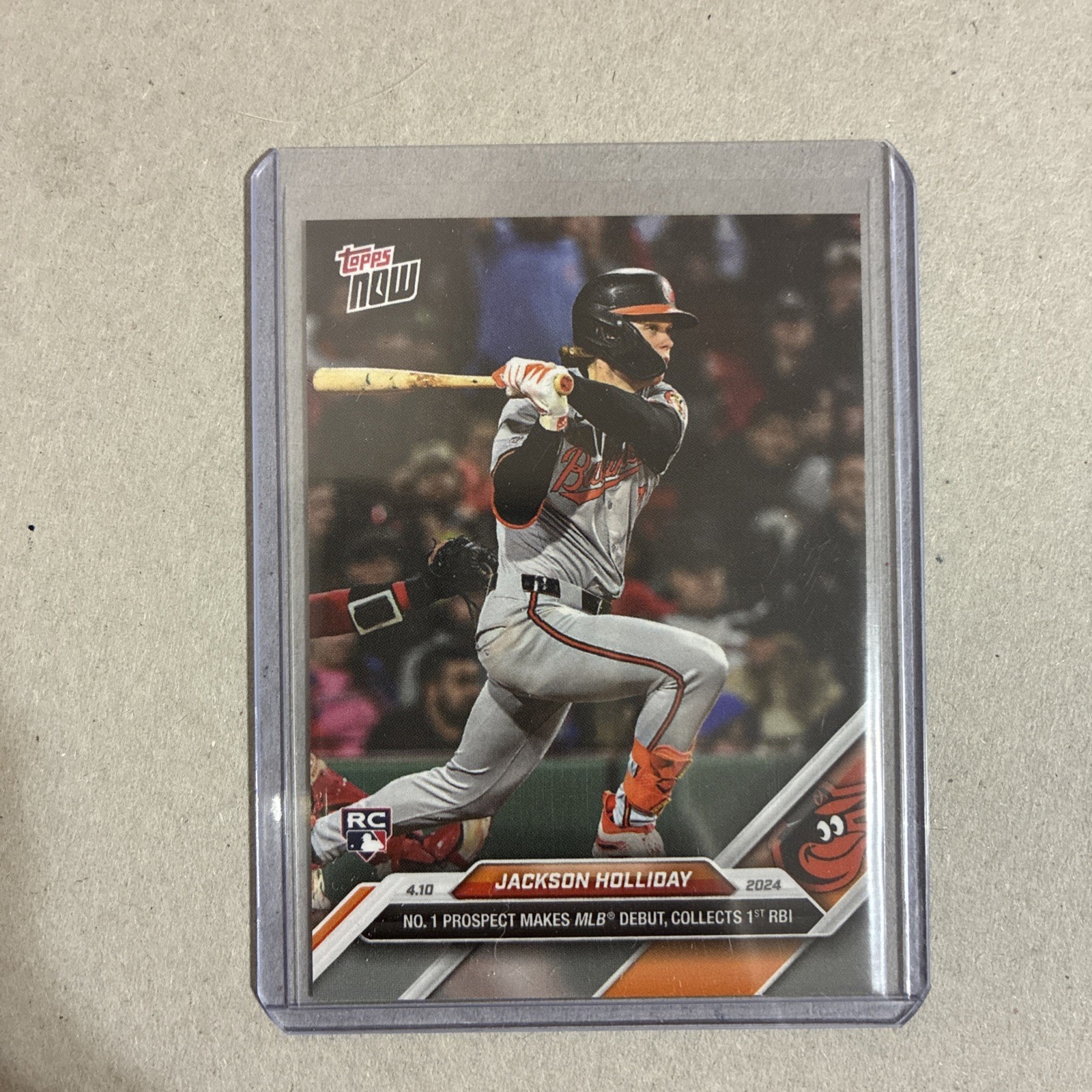 Jackson Holliday Makes MLB Orioles Debut 4/10/24 2024 Topps Now #61 Rookie RC