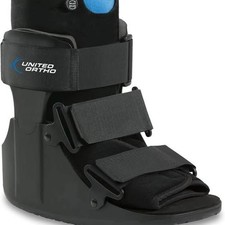 United Ortho USA14115 Short Air Cam Walker Fracture Boot, Medium, Black