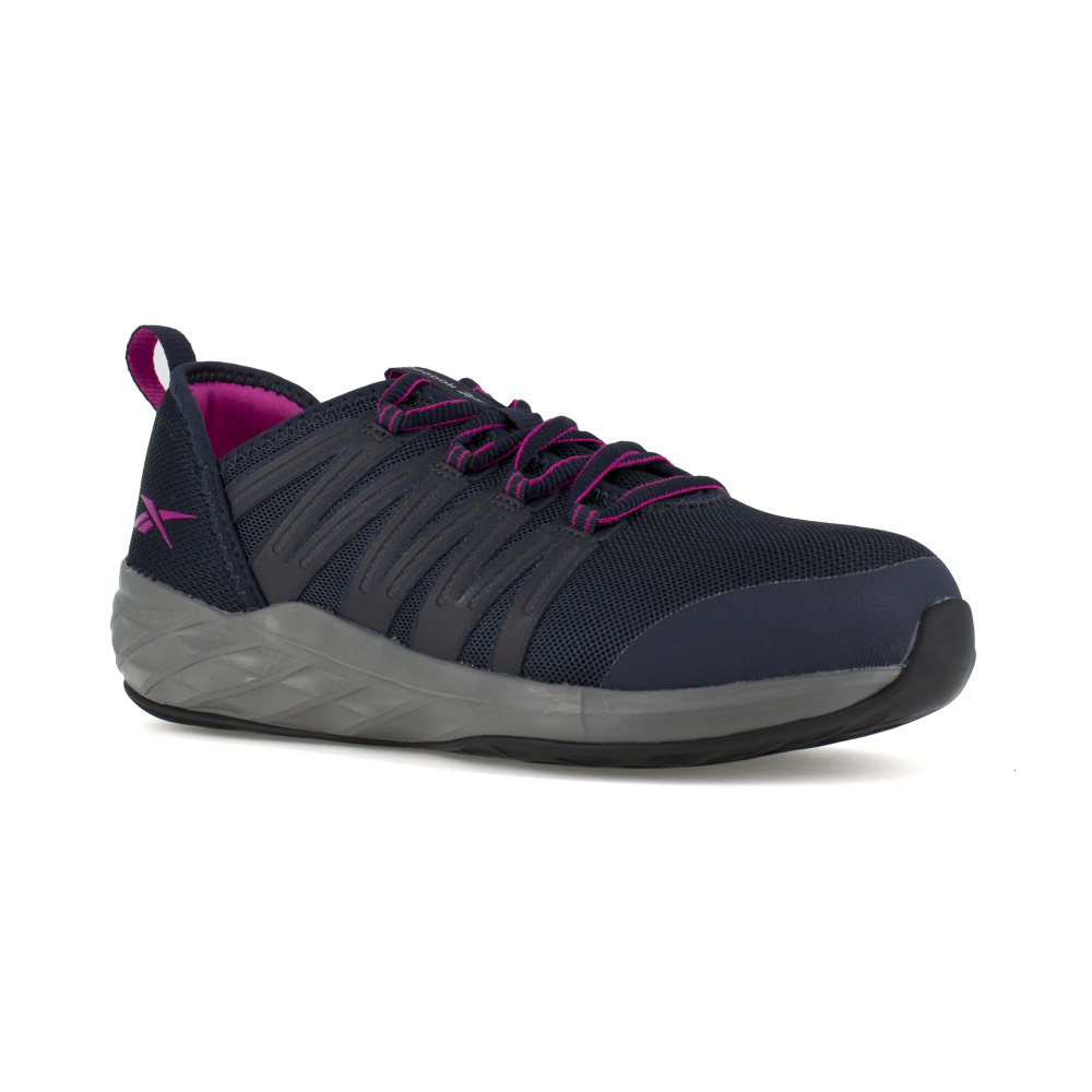 Reebok Work Women's Astroride Steel Toe ESD Athletic Work Shoe Navy/Purple - RB3