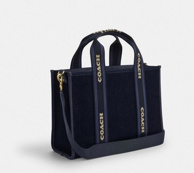 NWT COACH Smith Tote Bag With Strap In Denim Jeans Print CCL68