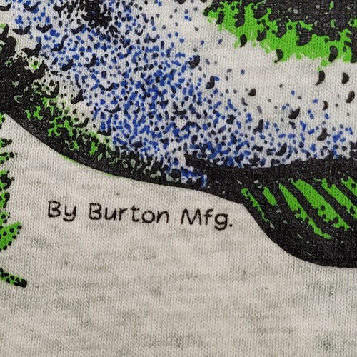 Vintage 80s Fish Shirt 2XL 26x29 Gray Pennsylvania - Picture 4 of 14