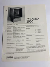 Showco Professional 4-way Pyramid Speaker System Specifications Sheet