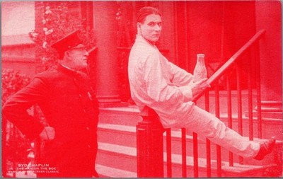 Syd Chaplin 'The Man on the Box' 1925 Silent Film Movie Star Postcard