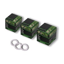 HiFlo Oil Filter 3 Pack + Crush Washers for YAMAHA MT-01 2005-2013