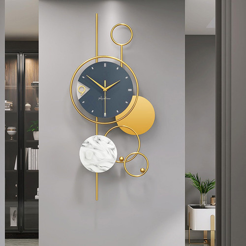 Large Wall Clock Modern Wall Clocks for Living Room Decor Metal Wall Clock De...