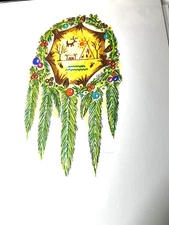 Original Mixed Media Art Signed by Artist James Peele, 11x8.5", Beautiful Cond.