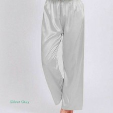 Herren Satin Schlafanzüge Freizeit Hose Gumm...