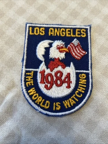 1984 SUMMER OLYMPICS LA TEAM USA LOS ANGELES XXIII OLYMPIAD USA EMBLEM PATCH  - product listing photo