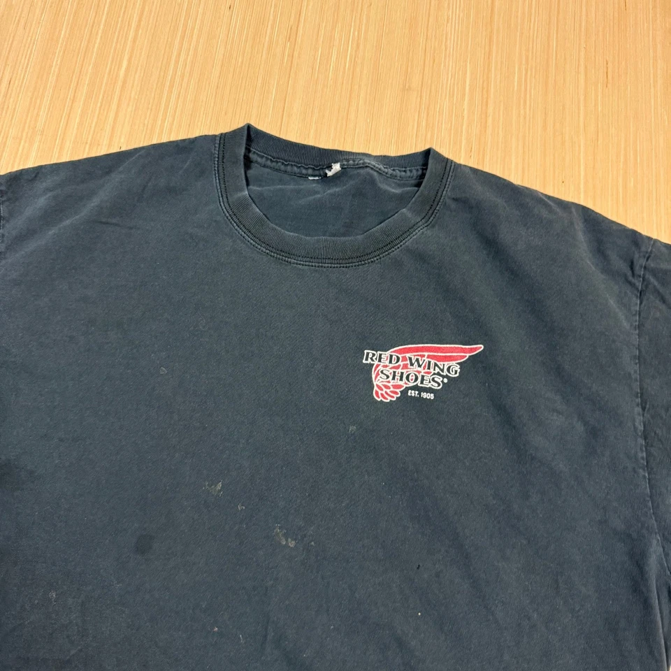 复古 Red Wing 靴子鞋 T 恤大号男式工作服徽标 — 第 4/4 张图片