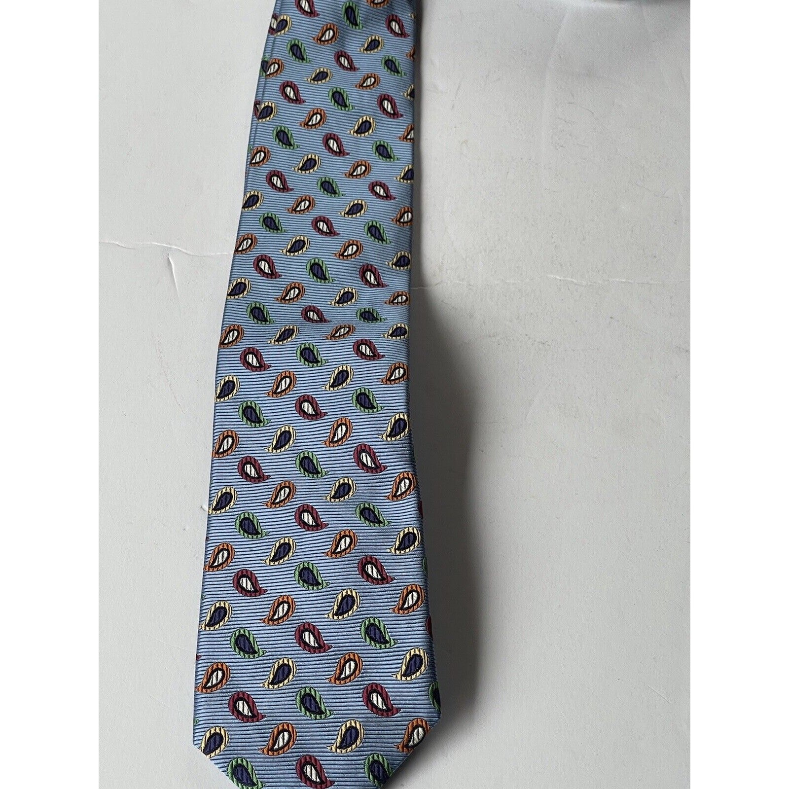 Mark Pendleton Tie Blue With Multicolor Paisley D… - image 1