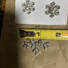 Iridescent Clear Rhinestone Pendant & Stud Snowflake Earrings — photo 3