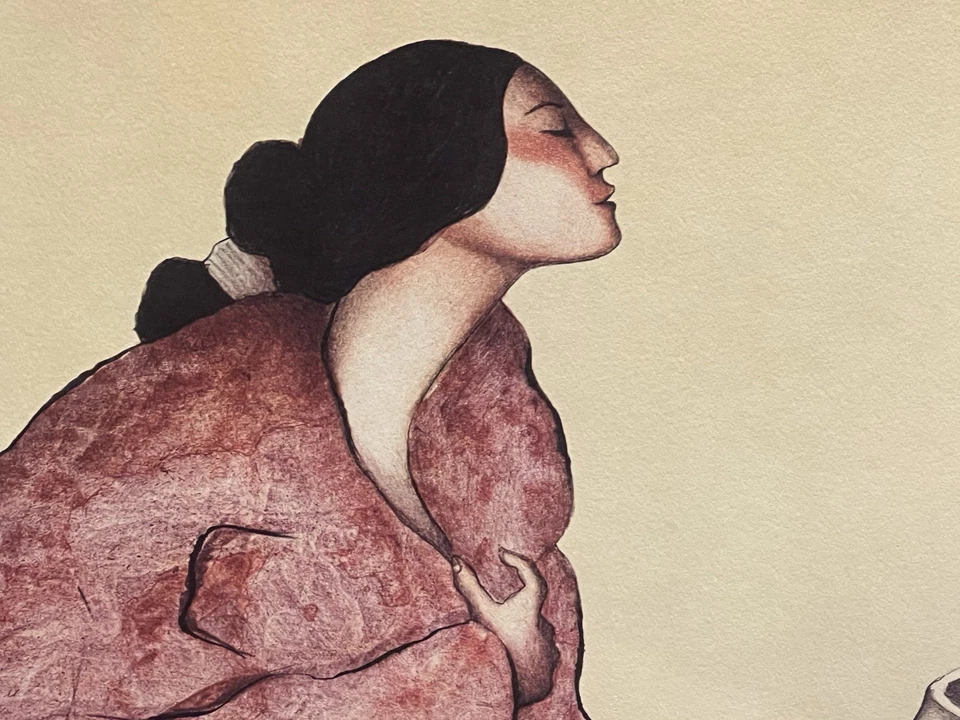 Póster R C Gorman "Tonto Bowl" auténtico póster de galería vintage como nuevo Foto 3 de 4