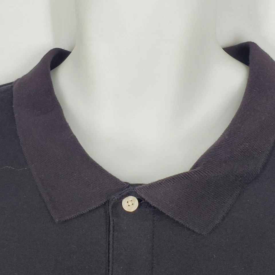 Camisa Polo Covington Para Hombres 3XL Negra Manga Corta Bolsillo en el Pecho Informal Golf Tejida Foto 2 de 4