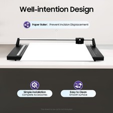 24in Rotary Paper Trimmer Manual Tabletop Cutter 61cm Cutting Width 0 60 Angle