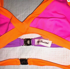 Agent Provocateur New Mazzy Bikini Top Sz 5 Bottom Sz 6 Colorblock Swimwear XL